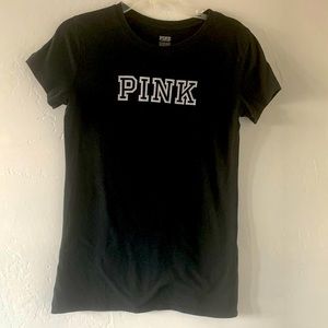 Victoria’s Secret Pink Basic Black Tee Size XS Loungewear
